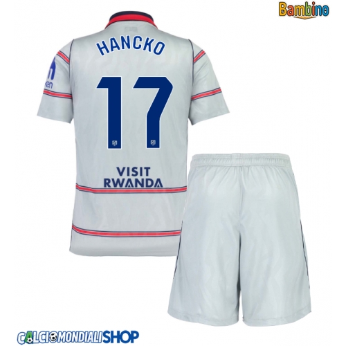 Maglie da calcio Atletico Madrid David Hancko #17 Terza Maglia Bambino 2026-27 Manica Corta + Pantaloni corti)